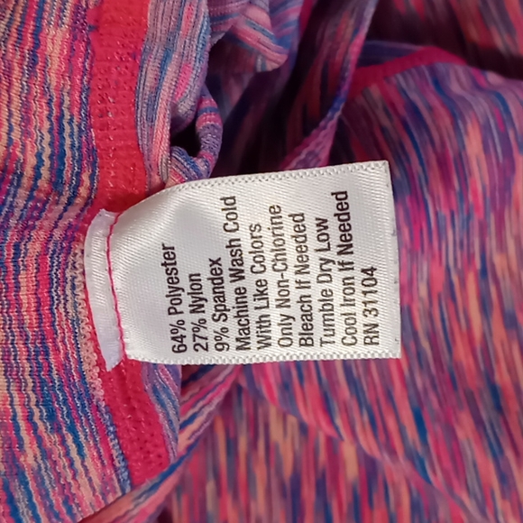 Zelos Women's Pink Multi Colored Work out Leggings Sz Large - Picture 5 of 7